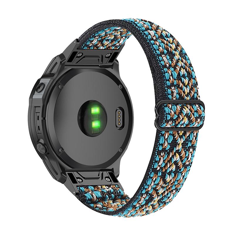 Pro Garmin Fenix Series 7/6 GPS/Epix/Fenix 5 Nastavitelný řemínek k hodinkám Elastický nylonový náramek Pro chytré hodinky Prodyšný pásek pro ženy/muže