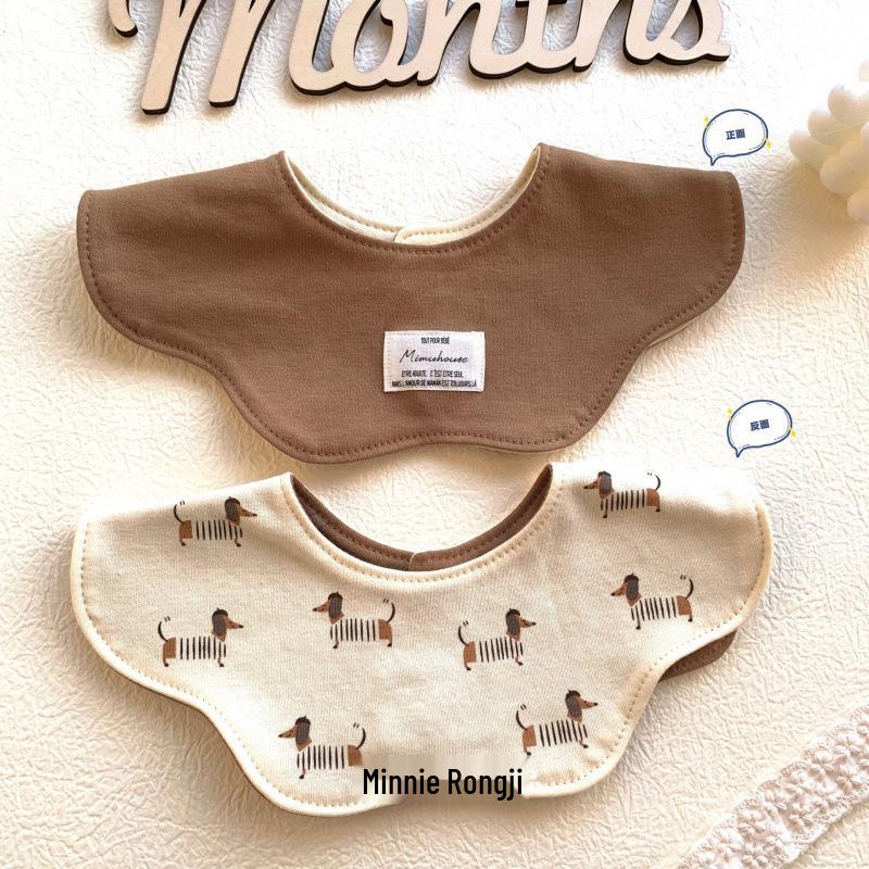 Korean Petal Baby Bib: Reversible, Anti-Vomit, All-Season Neck Scarf