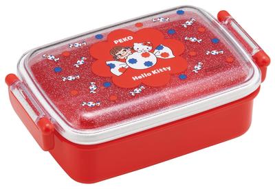 Lunch with a Soft Single Made In Sanrio X Hello Kitty Design Children's Box, 450ml, Dome-Shaped Lid, Tier, Japan, Peko-chan (RBF3ANAG-A)