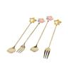 Steel Dessert Mixing Milkshake Kitchen Supplies Fruit Fork Tableware Teaspoon Coffee Spoons