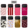 Clmj Checkered Art Phone Case for IPhone 17 17e 16e 16 15 14 13 12 11 X XS XR XSMAX 7 8 Air Pro Max Plus Double-layer Back Cover