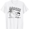 Peanuts - Charlie Brown Lucy Chute de Futebol Aaugh Camiseta