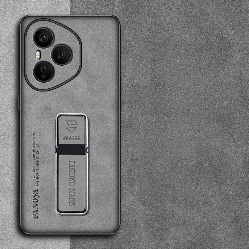 

Чехол из овчины для Honor 400 Pro, чехол из матовой силиконовой кожи для Honor 400 Lite Honor400 Power GT Pro, чехол-держатель KickStand for honor 400 серый