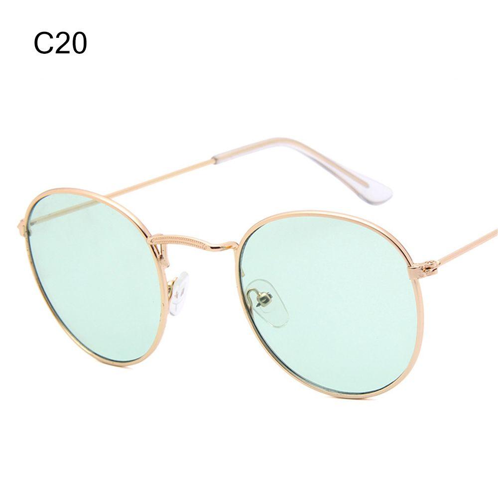 Vintage Round Sunglasses For Women Men Metal Frame Sun Glasses Retro Shades Uv Protection Summer Driving Goggles Eyewear