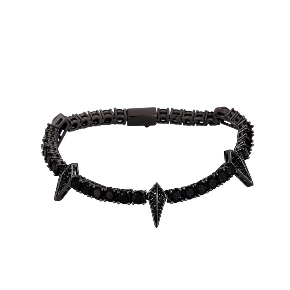 

Тенісний ланцюжок у стилі Чорної пантери | Унісекс Хіп-хоп Браслет і Намисто | Мінімалістичний 22 inches. чорний