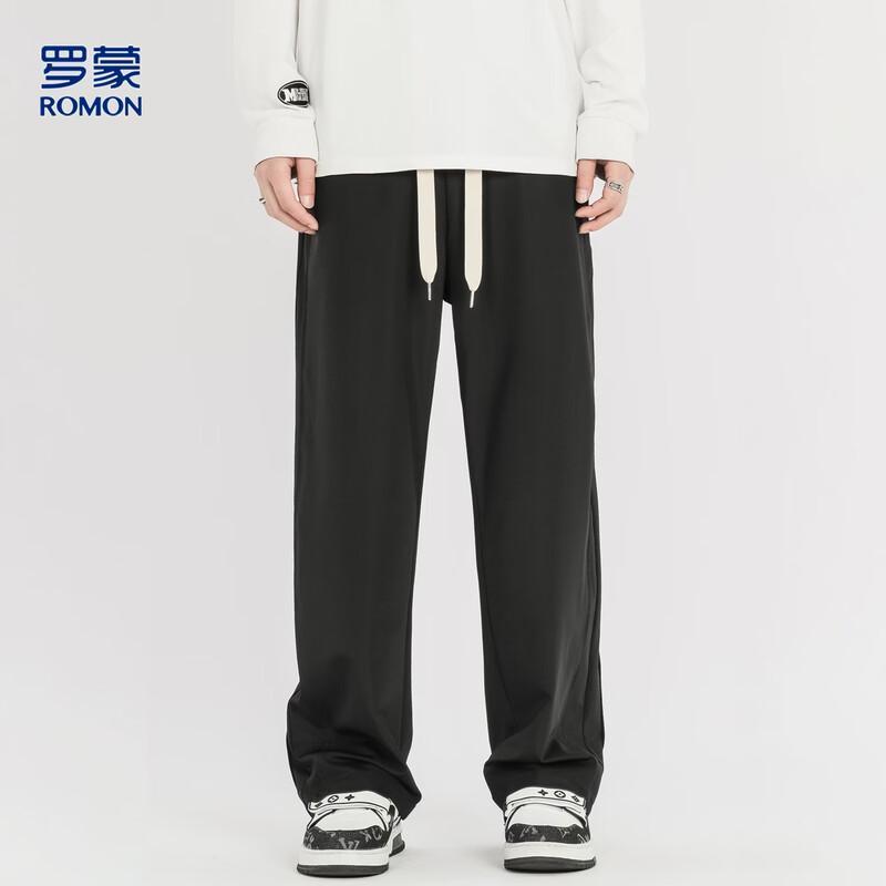 Men s Ice Silk Straight-Leg Casual Pants M