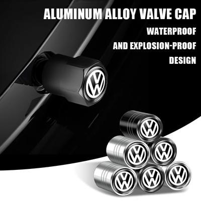 4Pcs Car Wheel Tire Styling Tire Valve Air Cover For Volkswagen VW Golf Jetta Polo Caddy GTI Bora MK7 Passat Auto Logo Accessory AD2