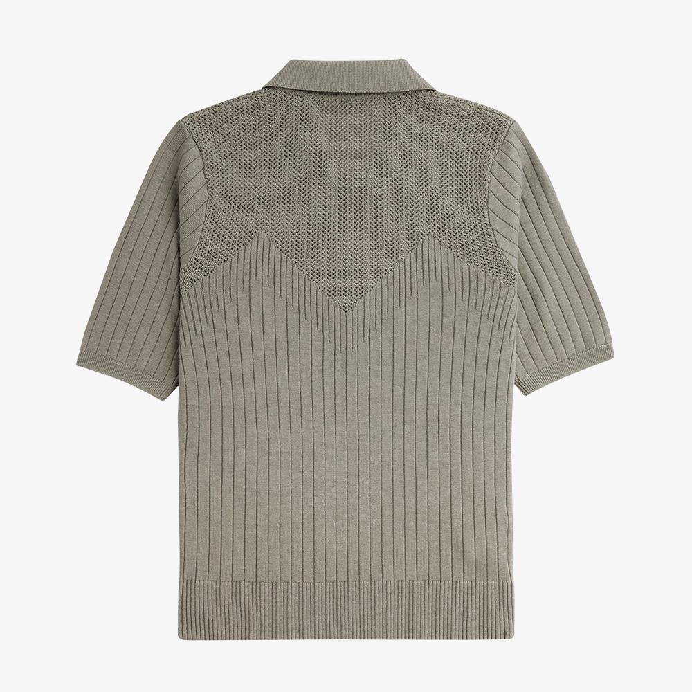 FRED PERRY [Womens] Pointel Detail Wool Knit Shirt (U54) Afpf2417112-U54