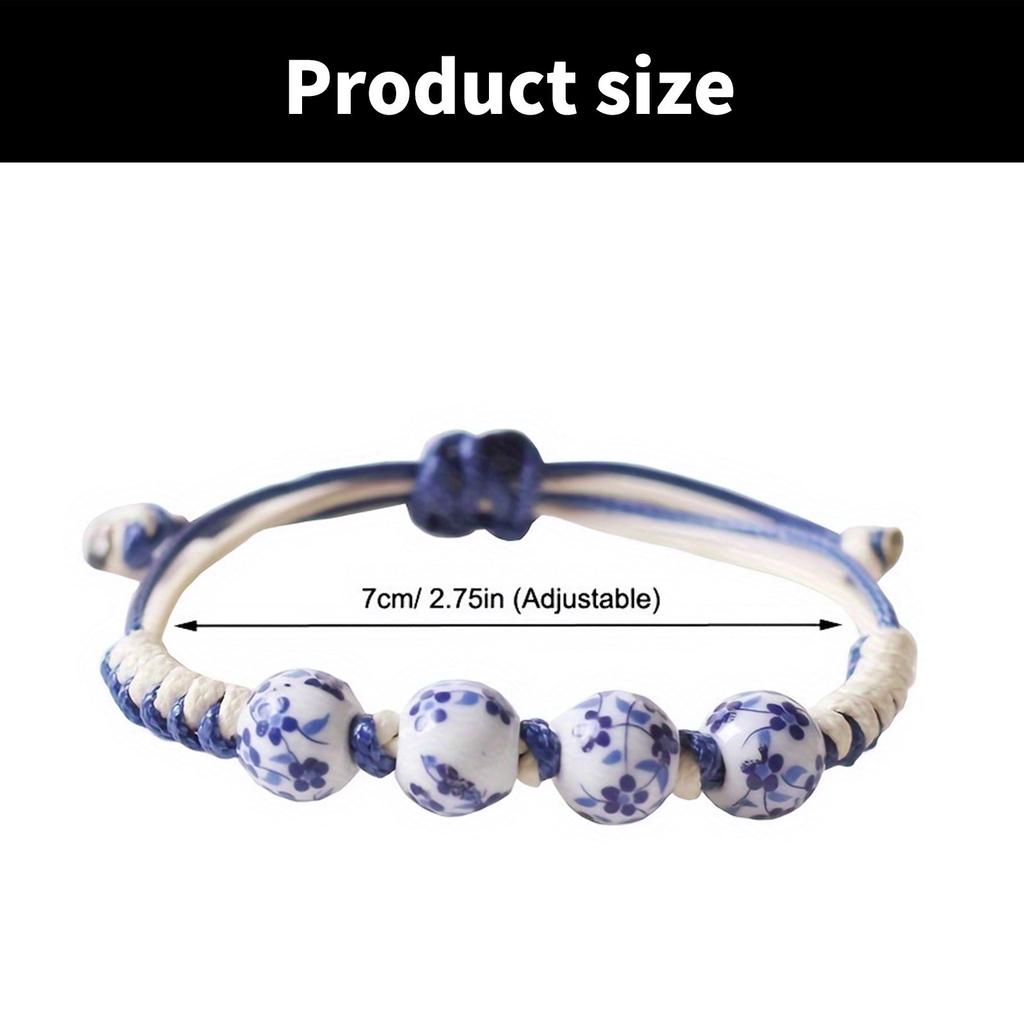 Stylish Oriental Inspire Ceramic Bead Bracelet Accessory for Daily Wear Or Special Occasions Adding Personalize Charm
