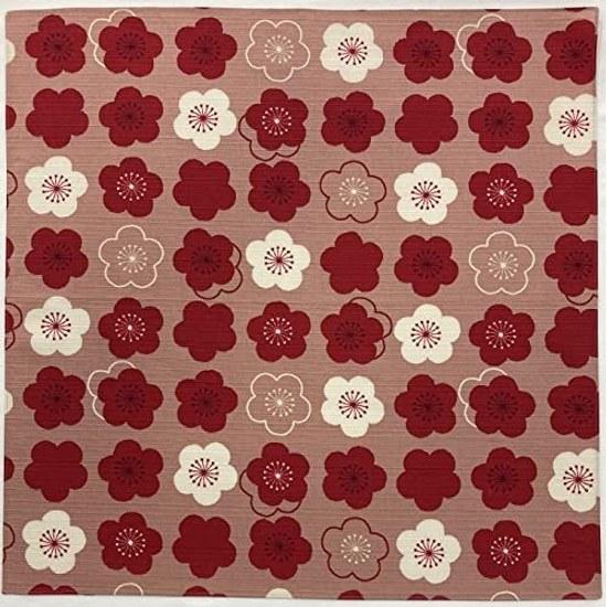 Small furoshiki 50cm plum red retro cute D#9-1