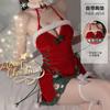 Women's Velvet Padded Christmas Role Play Costume Lingerie Set