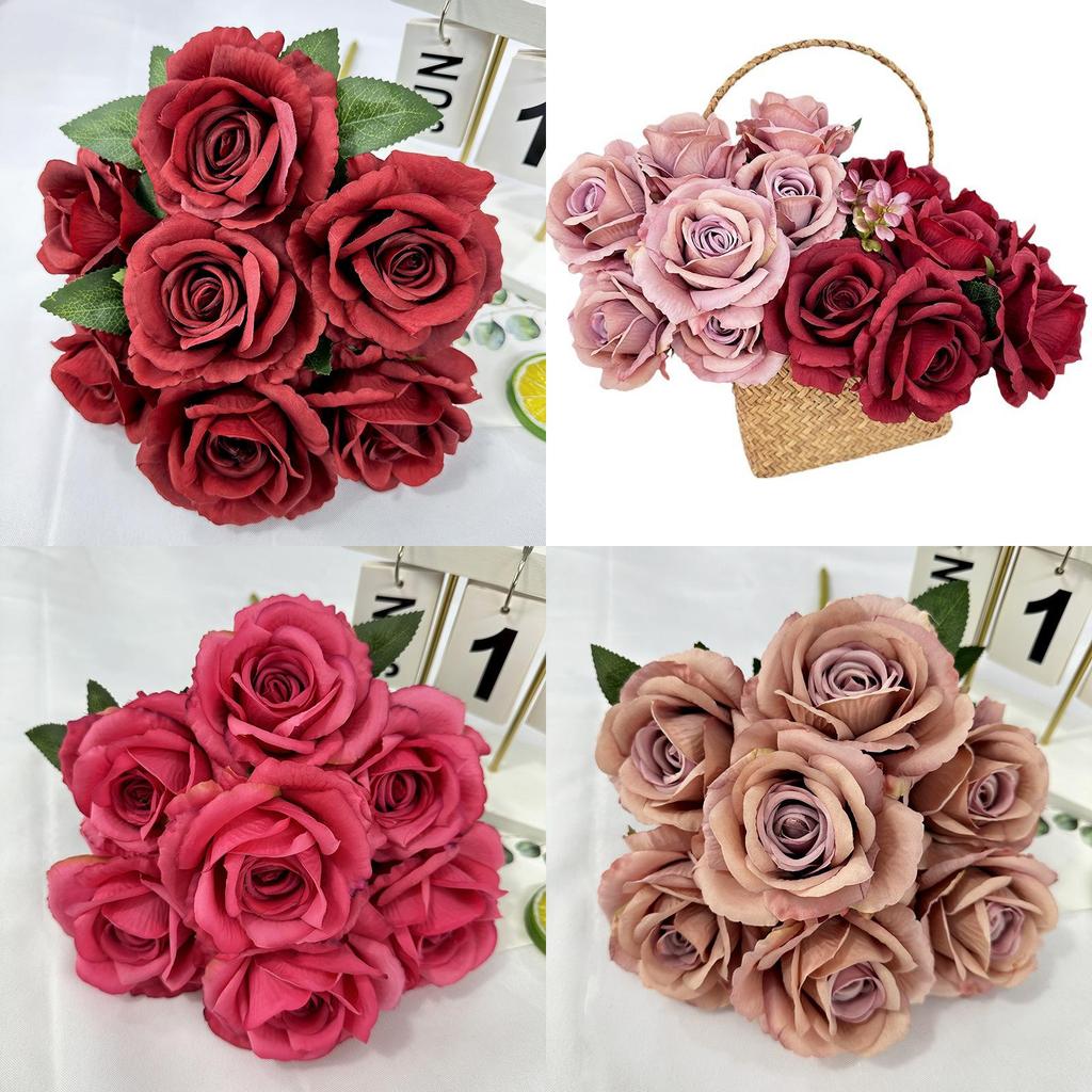 Handcrafted Faux Rose Decor For Wedding Photography And Home Decoration