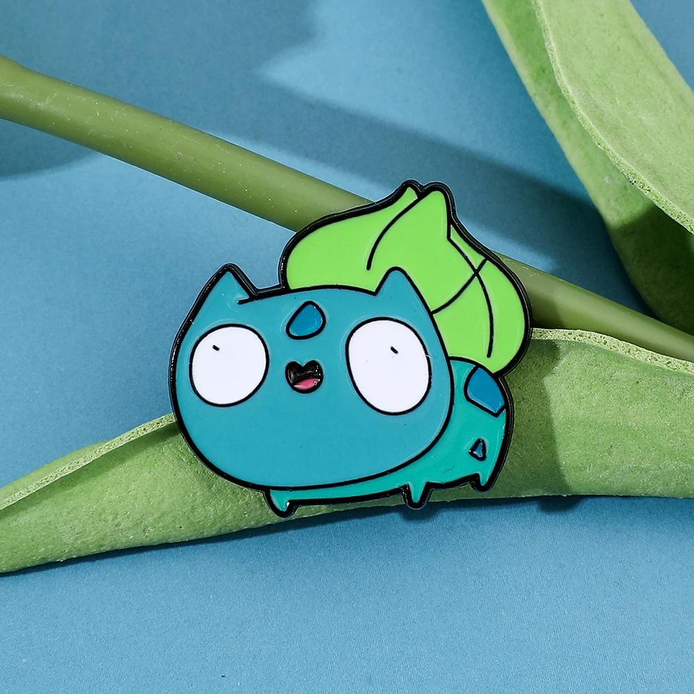 Funism Kawaii Anime Enamel Pins Cute Psyduck Pikachu Charmander Brooch Metal Badge For Kids Hat Pins Accessories Gifts