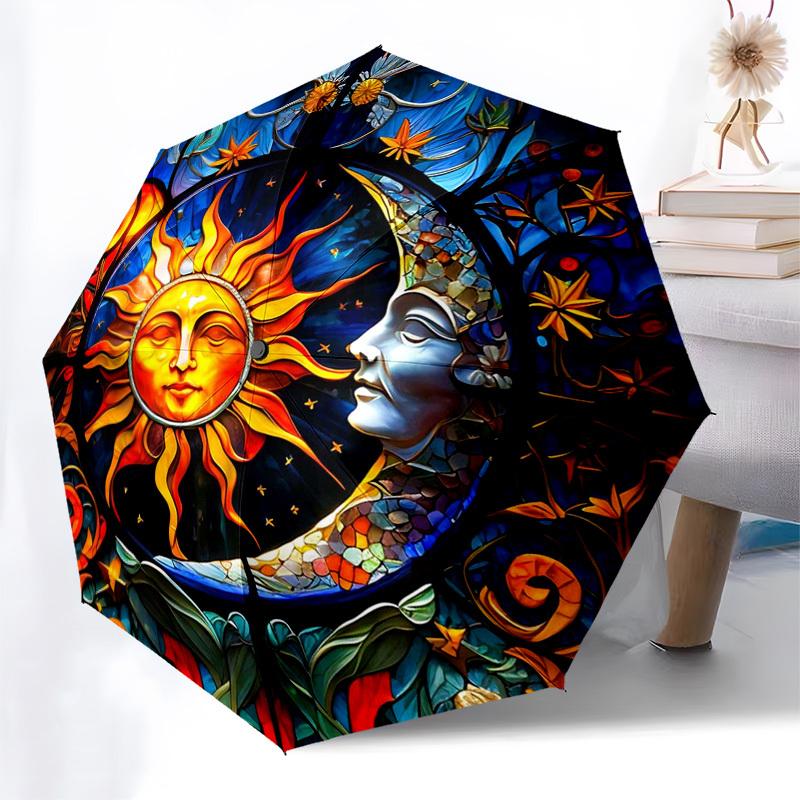 

1pc Sonic the Hedgehog Automatic Folding Umbrella, Portable 3-Fold Design, 8-Bone Iron Frame Outdoor Umbrella, Ideal Gift for Fans, Travelers, Daily U