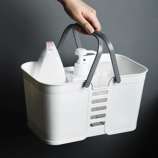 Storage Basket Portable Shower Caddy with Handle Large Capacity Bathroom Organizer Basket with Drainage Holes