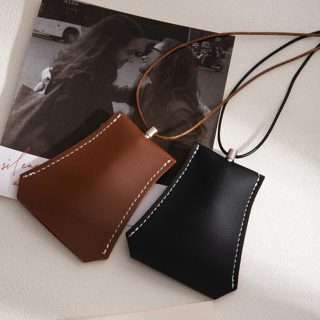 Geometric Neck Glasses Key Leather Bag Necklace Temperament Fashion Collarbone Chain Simple Item Decoration