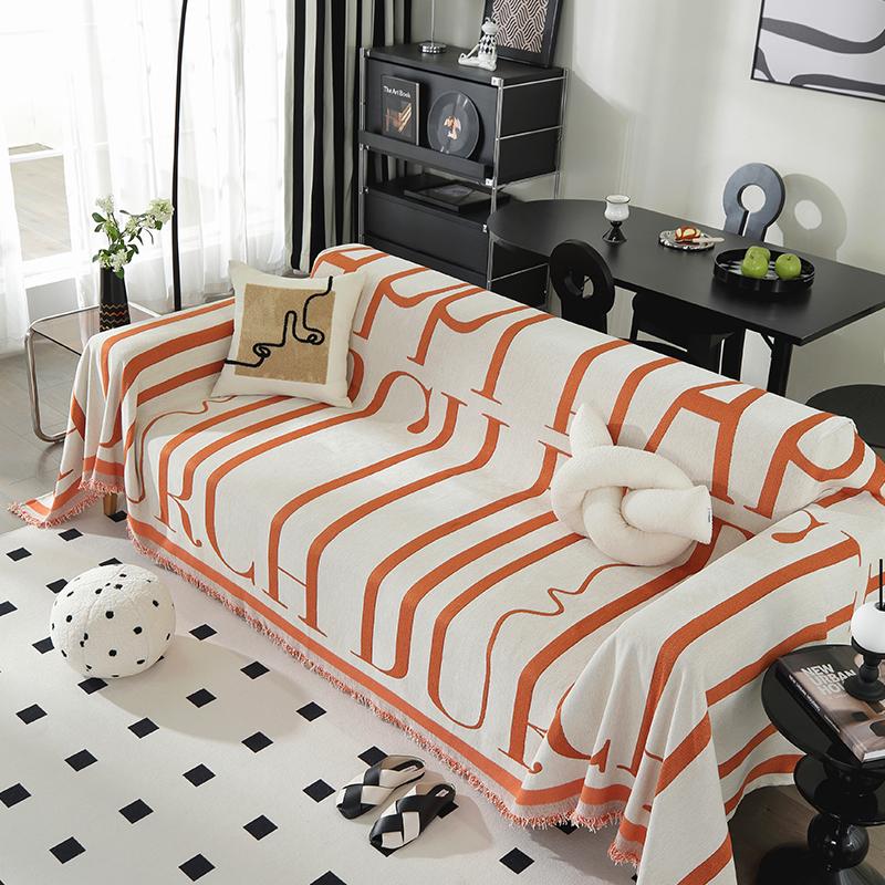 Chenille Sofa Throw Blanket Ins Style Sofa Cover with Tassel Four Season Couch Towel All-all-inclusive Dust Covers Blanekets