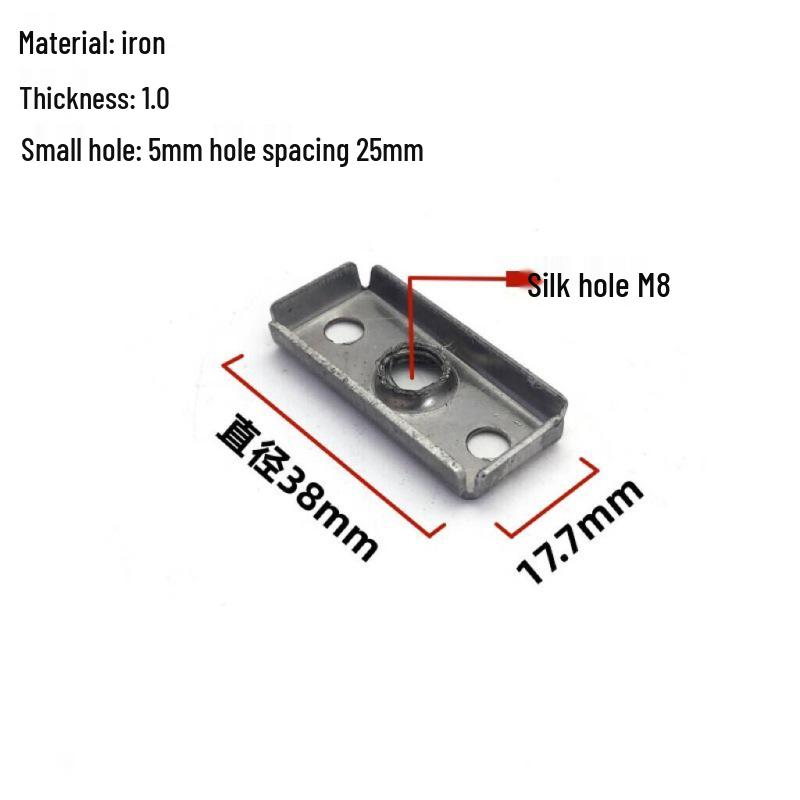 Stainless Steel Square Tube Connector with Threaded Hole for Storage Rack Assembly