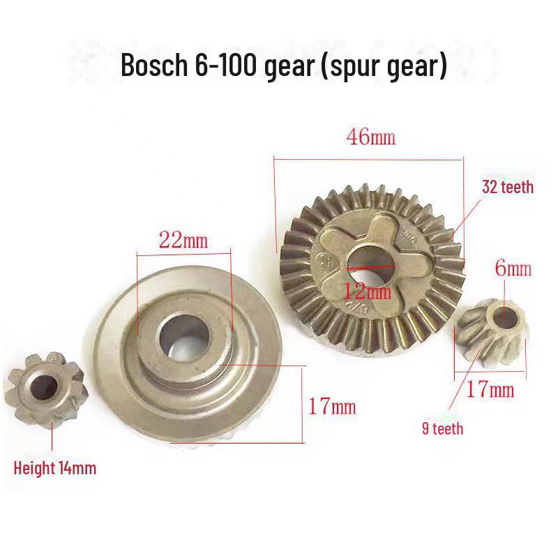 Set de angrenaje compatibil pentru polizor unghiular Bosch 6-100 - Accesoriu pentru scule electrice cu angrenaj elicoidal