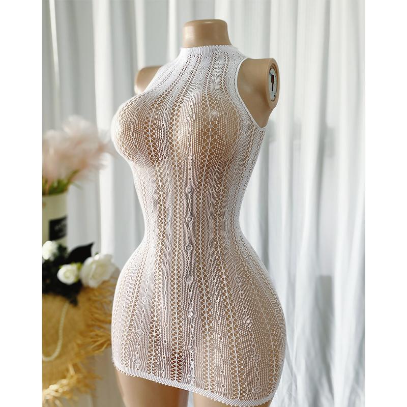 Women Sexy Fishnet Cover Up Without Bikini Hollow Out Bodycon Dress See Through Beachwear Summer Women'S Swimwear Ds493