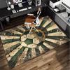 Flaming Soccer Ball Office Rug Chair Mat, Entryway Carpet, Suitable for Front Door, Bedroom, Living Room, Desk, Holiday Gift