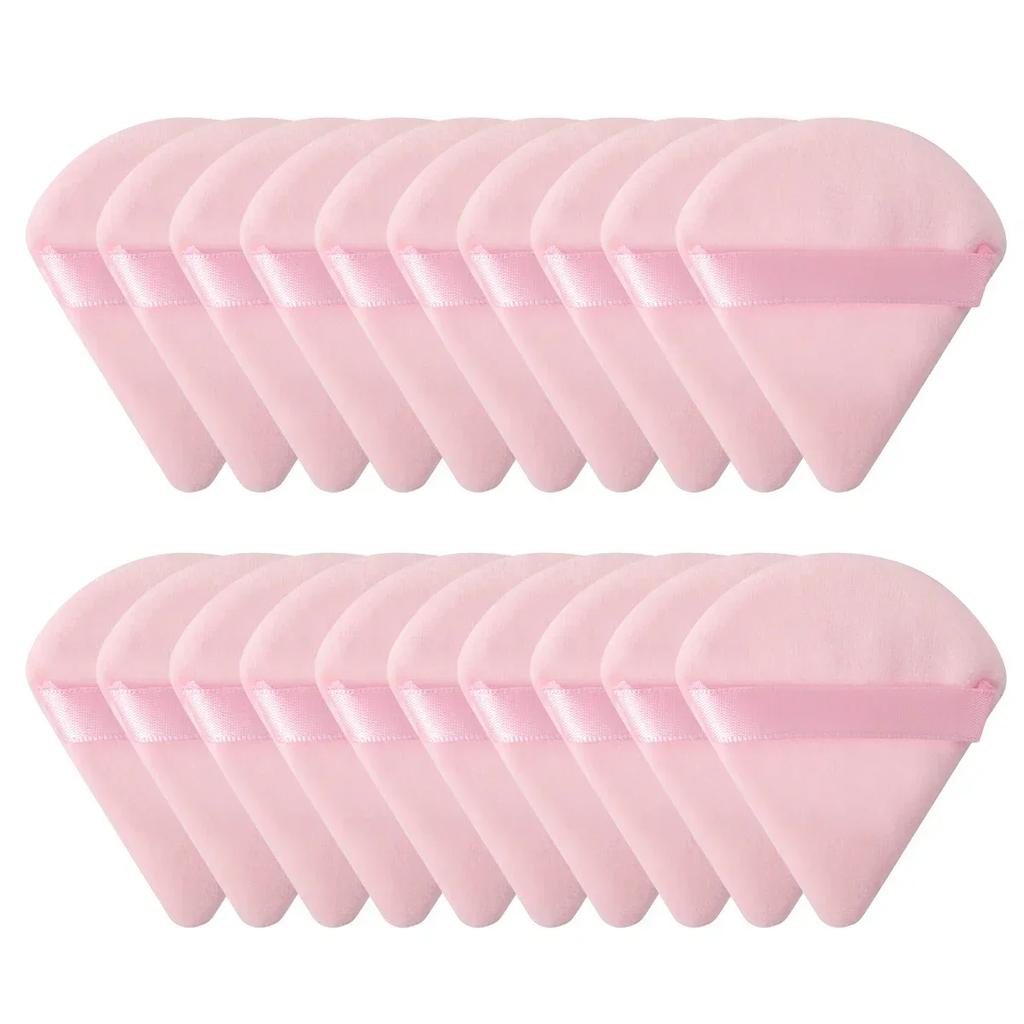 20/10Pcs Triangle Velvet Powder Puff Wet Dry Use Makeup Sponge Cosmetics Blender Makeup Foundation Beauty Tool Accessories