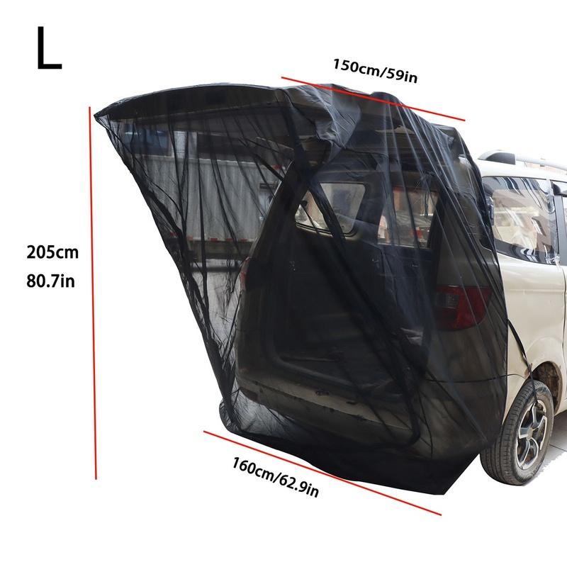 New Car Tailgate Screen, Anti-Mosquito and Anti-Insect Mesh Pocket, Ventilation Trunk Mesh Cover, Outdoor Camping Supplies