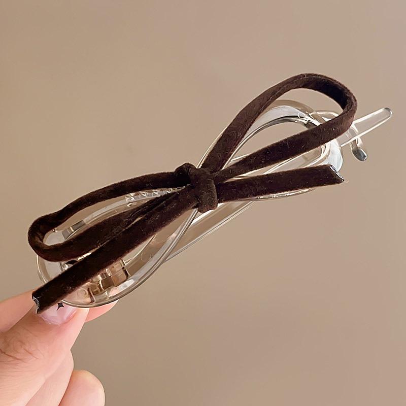 Velvet Bow Hair Clips Twist Clamp For Women Hair Claw Back Head Updo Elegant Hairpin Hair Accessories Female Headwear