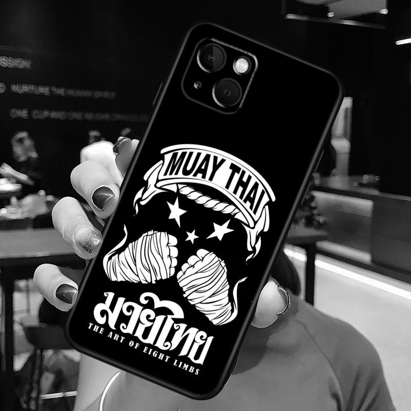 Muay Thai Martial Art Phone Case For iPhone 16 Pro Max 14 13 12 11 15 Pro Max Plus 12 13 Mini XR 16e Funda Cover
