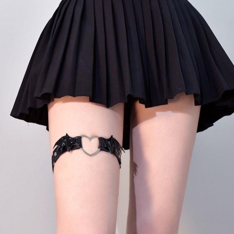 Goth Garter Strap Garter Belt for Women Cool Suspenders Lingerie Belt Adjusting Antislip Thigh Garter for NightClub