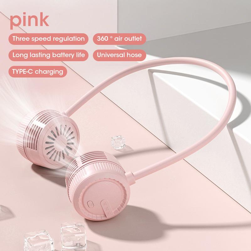 Portable Bladeless Neck Fan, Hands-Free 360° Bendable, 3 Speeds Rechargeable with Aromatherapy for Men/Women fan blade