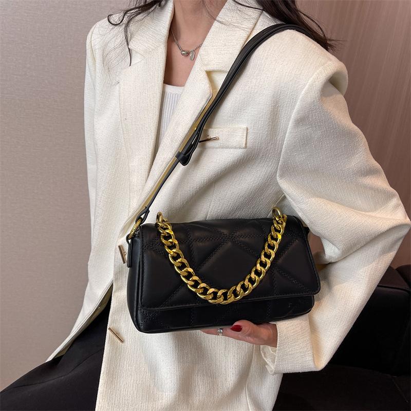 

Handbag Shoulder Womens Bag Crossbody Bag Pu Large Capacity Portable Fashion чорний