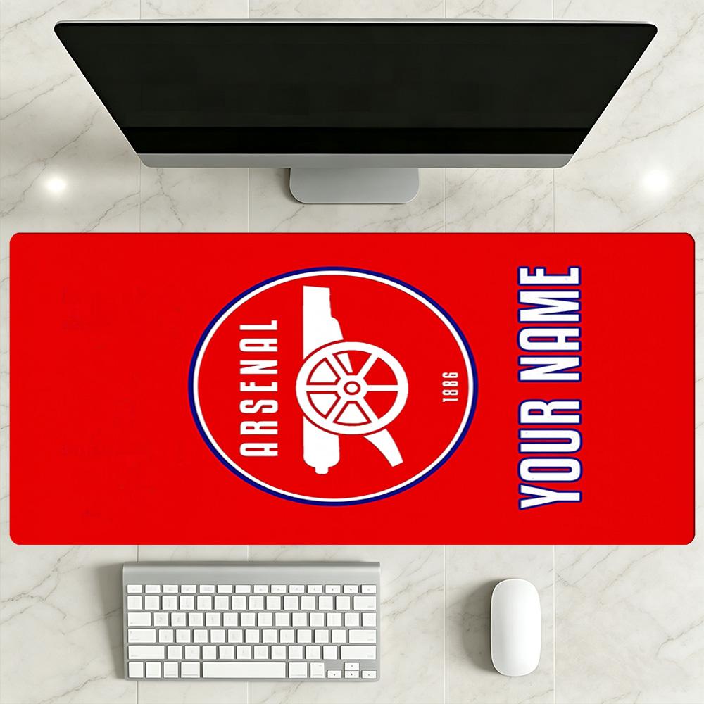 Arsenal F.c. Customizable Name Mouse Pad Keyboard Pad Study Desk Mat Non-Slip Rubber Bottom Perfect for Office Desktop Supplies School Home