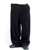 Deumakeu Corduroy Real Wide One-Pleat Pants Black