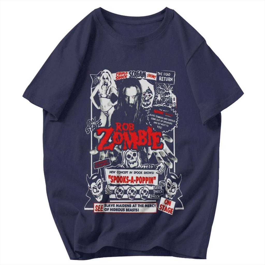 Men T Shirt Rob Zombie Vintage Art Cotton Y2K Graphic Quality Unisex Clothing T Shirts