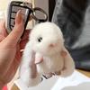 Internet Celebrity Imitation Mink Plush Bunny Handmade Pendant High-end Bag Pendant Car Keychain Birthday Gift