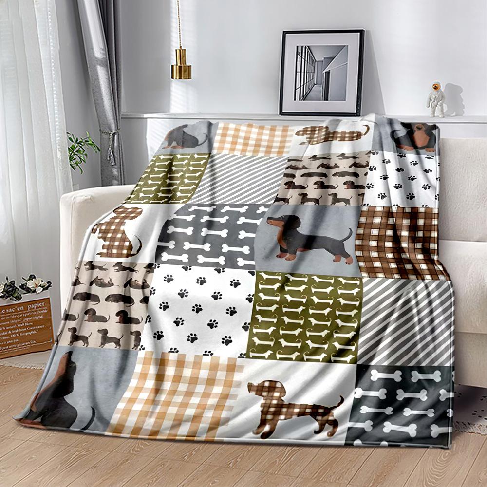 Chihuahua Photo Collage Flannel Blanket,Lightweight,Office Blanket,Sofa Blanket,Comfortable Blanket