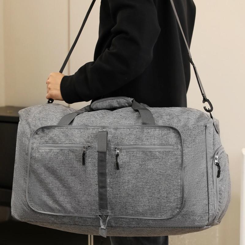 Foldable Travel Handbag, Large Capacity Fitness Sports Bag, Independent Shoe Compartment Multifunctional Storage Bag