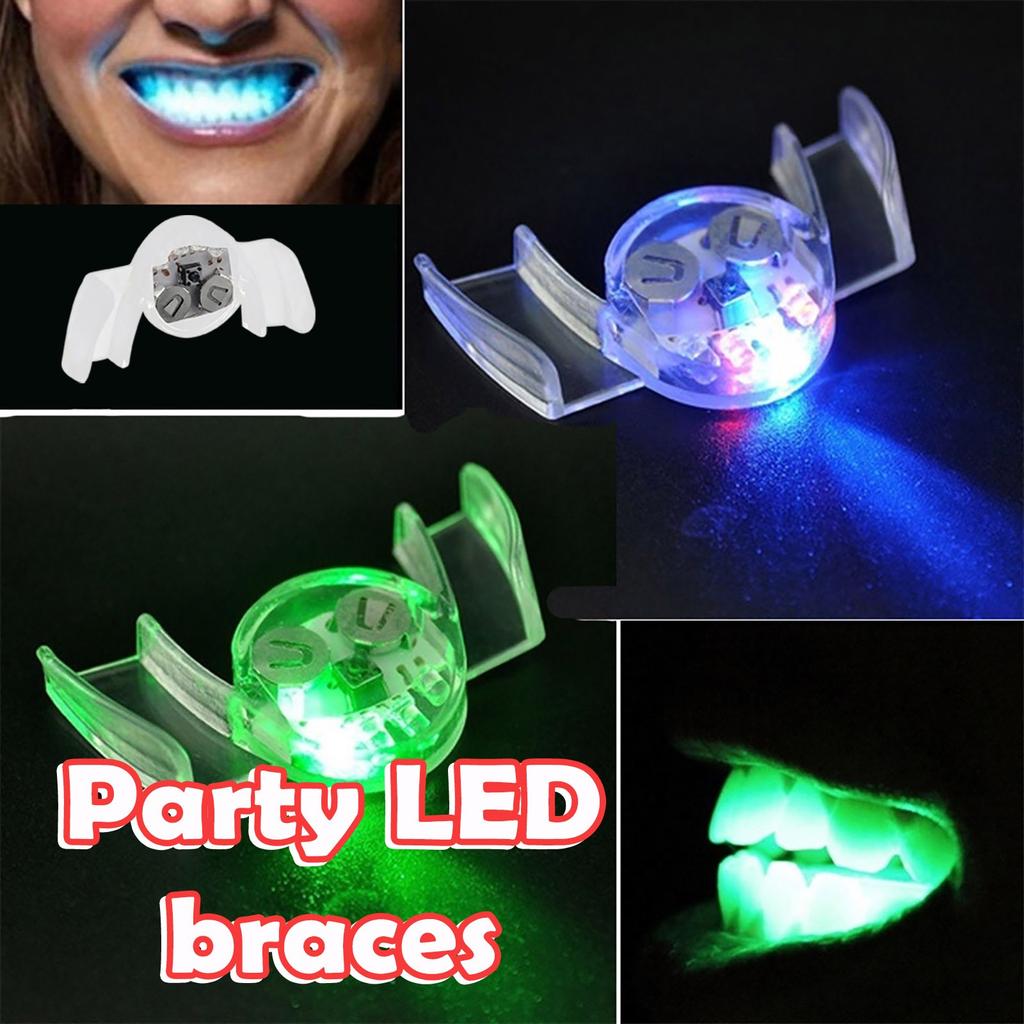 Buy Blinking Light Illuminates Oral Orthoses, Glowing Teeth, Partying ...