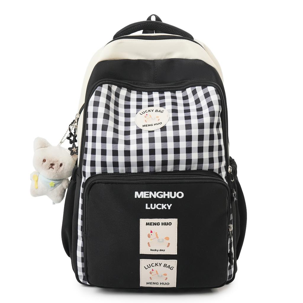 Schoolbag Girl Small Fresh Junior High School Student Schoolbag Ins Style Pattern Cute Lightweight Campus Backpack Versatile Tutoring Bag