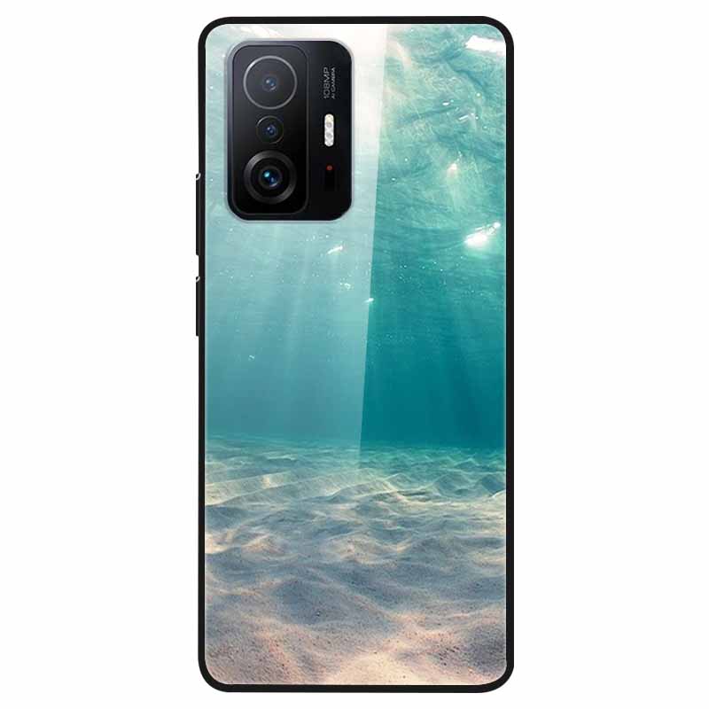 Luxury Case for Xiaomi Mi 11T Pro Cover Tempered Glass Cover for Xiaomi 11T 11 T Pro Phone Case for Xiaomi 11TPro Fundas 2021
