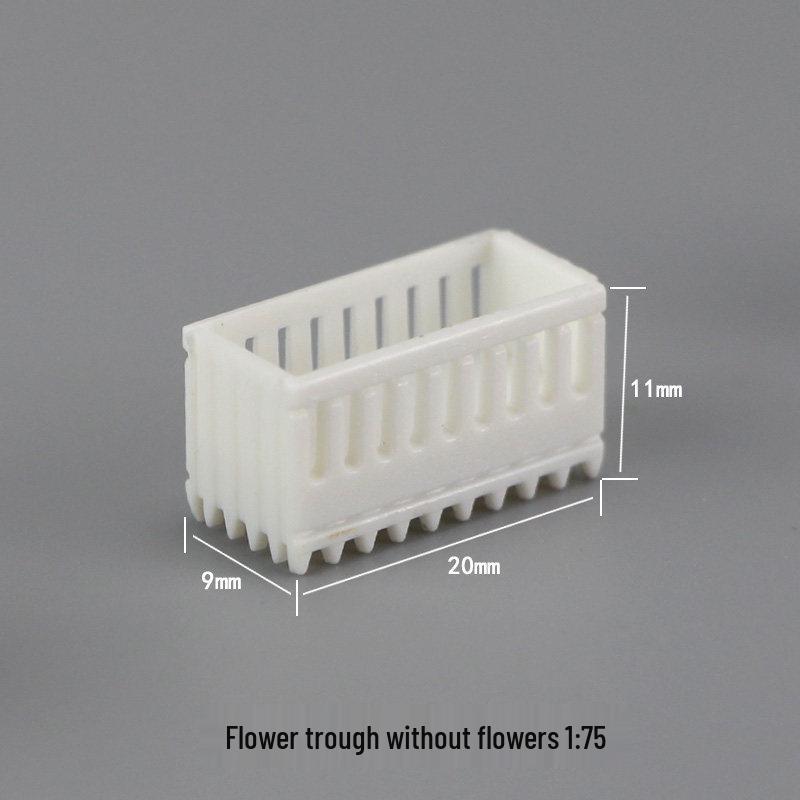 DIY White Flower Box: Handmade Indoor Sand Table Park Model for Scenery Decoration