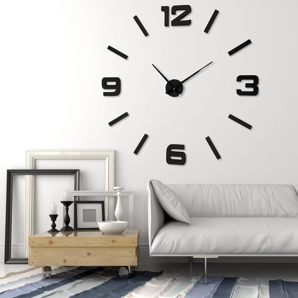 Black EKO Stick-on Wall Clock 130cm