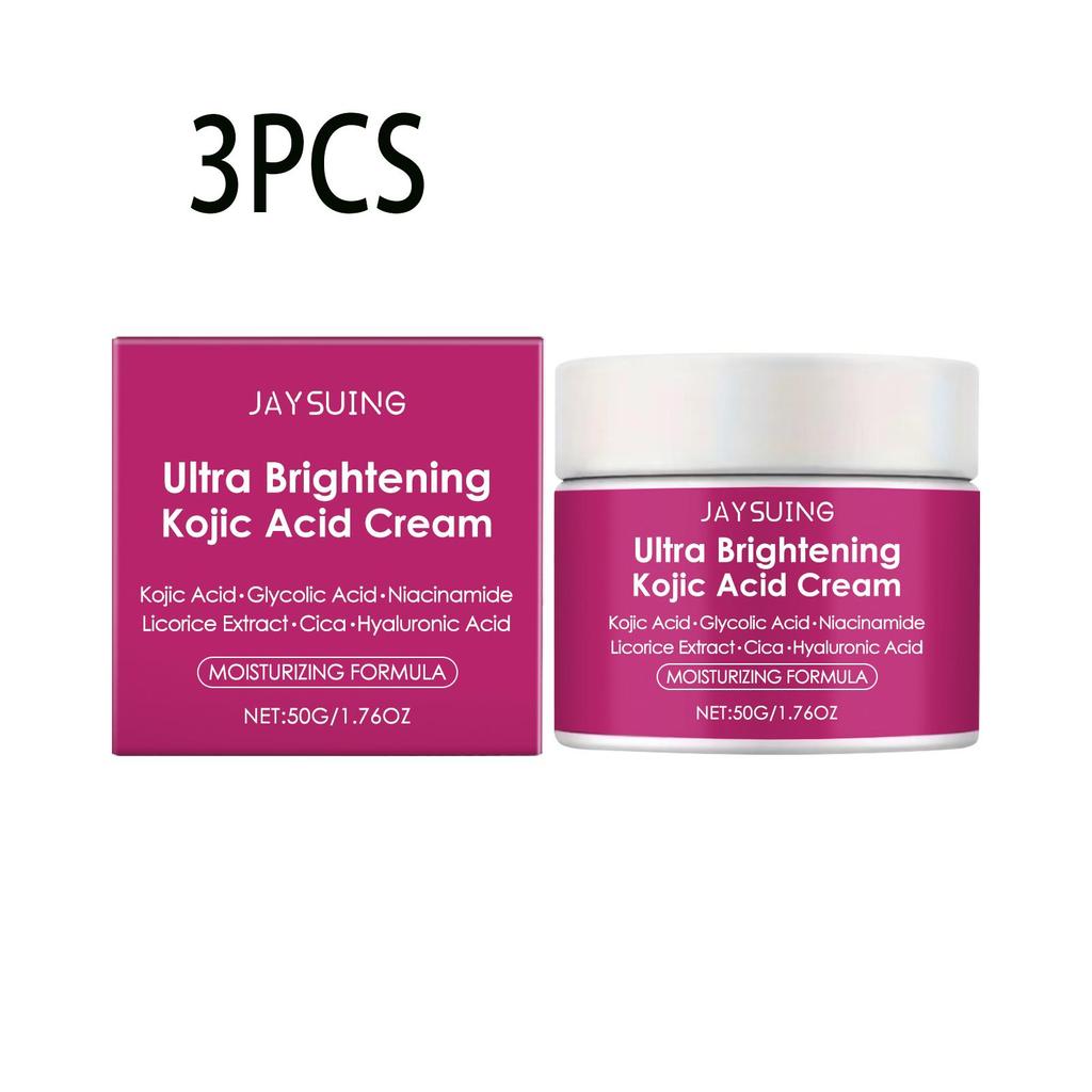 Kojic Acid Facial Cream Lighten Skin Tone Moisturizing Hydrating Smoothing Firm Face Reduce Dryness Discomfort Niacinamide Cream