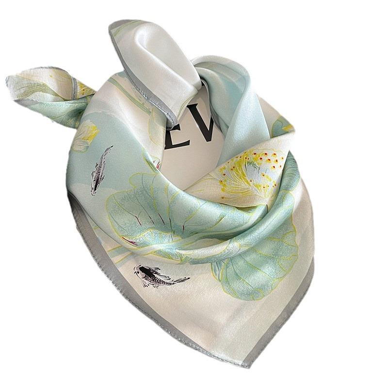 53 * 53cm Mulberry Silk Small Square Scarf Multifunctional Professional Fashion Decoration Silk Scarf For Spring And Autumn Warmth Shawl