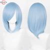 40cm Medium Basic Anime Cosplay Wig Bang Blond  Black White Red Pink Green Brown Gold Blue Heat Resistant Synthetic Hair Wigs