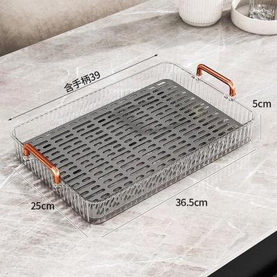 Chaxun Home Rectangular Drain Tray Cup Holder