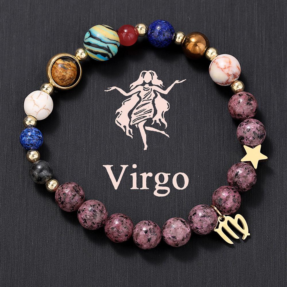 Sternbild Handgefertigt Stein Stahl Anhänger Armband Für Frauen Geschenkidee