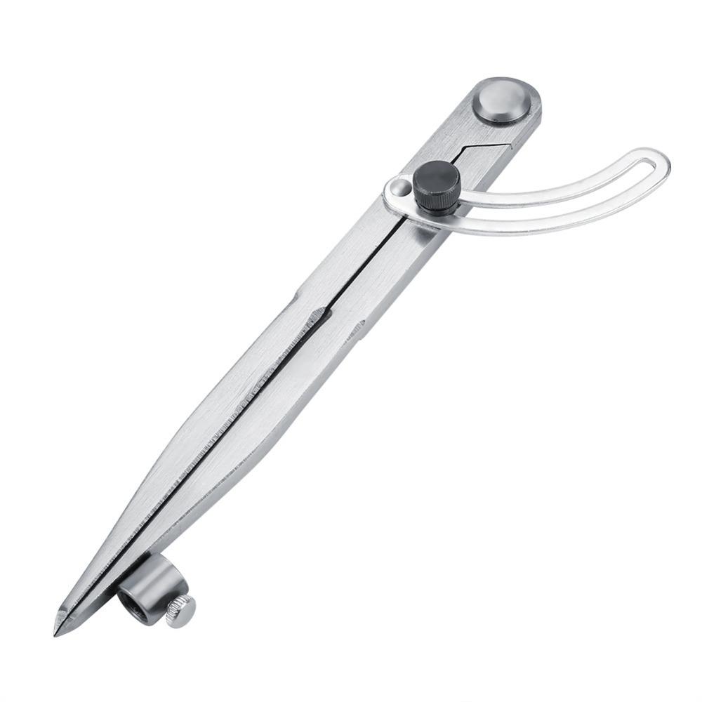 Silver Adjustable Compass Leather Divider Woodworking Compass Rotating Tool Woodworking