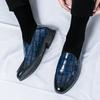 47 48 Oversized monk shoes double splicing loafers Men's casual leather shoes British round toe trend double buckle